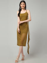 Clobug Women Stylish Solid Ruffle Dress– Trendy Summer Dress