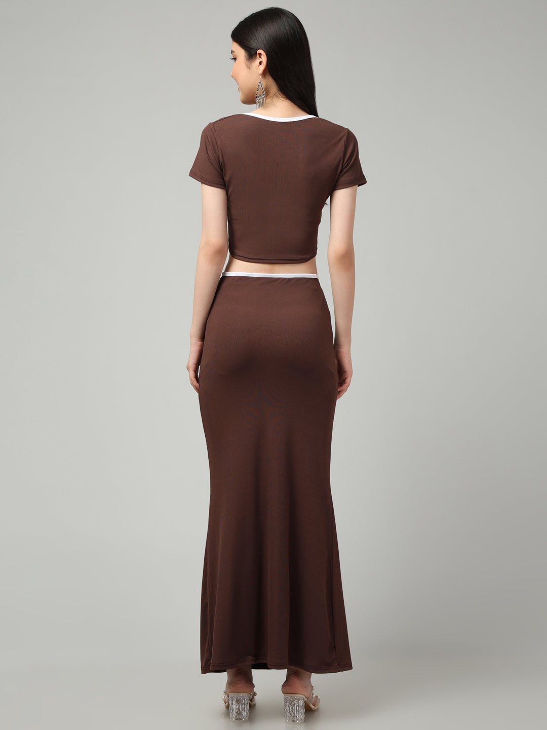 Clobug Women Cotton Blend Top & Skirt Co-ord Set