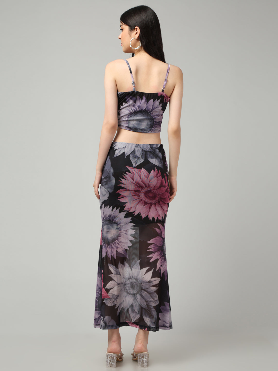 Clobug Women Printed Top & Skirt Co-ord Set