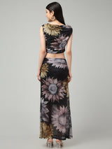 Clobug Women Printed Top & Skirt Co-ord Set