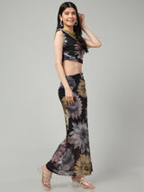 Clobug Women Printed Top & Skirt Co-ord Set