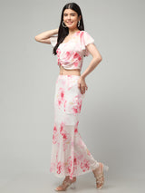Clobug Women Printed Top & Skirt Co-ord Set