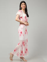 Clobug Women Printed Top & Skirt Co-ord Set