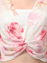 Clobug Women Printed Top & Skirt Co-ord Set