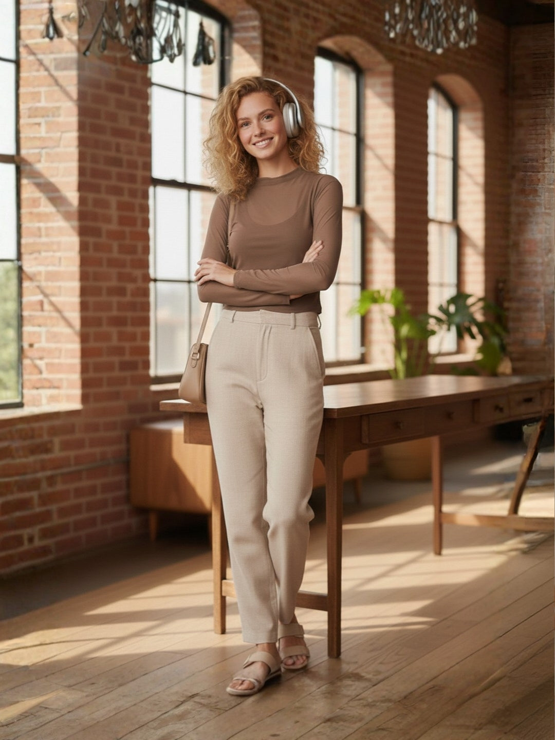 Clobug Women Full Sleeve High Neck Mesh Crop Top