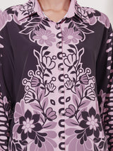 Clobug Women Printed Full Sleeve Crepe Shirt & Pant Co-ord Set