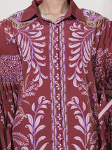 Clobug Women Printed Full Sleeve Crepe Shirt & Pant Co-ord Set