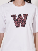 Clobug Women Printed Short Sleeve Cotton Blend T-shirt & Pant Co-ord Set