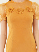 Clobug Women Solid Short Sleeve Bow Bodycon Mini Dress