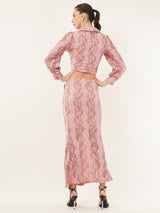 Clobug Women Printed Full Sleeve Top & Skirt Co-ord Set