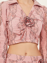 Clobug Women Printed Full Sleeve Top & Skirt Co-ord Set