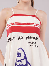 Clobug Women Prined Sleeveless Crepe Midi Dress