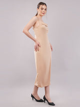 Clobug Women Satin Sleeveless A-line Dress