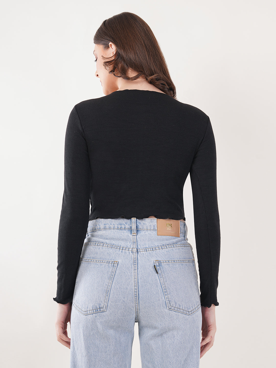 Clobug Women Cotton Blend Boat Neck Regular Full Sleeve Top