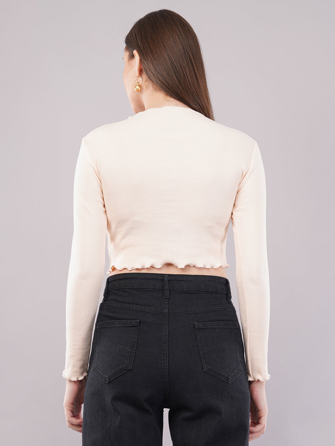 Clobug Women Cotton Blend Boat Neck Regular Full Sleeve Top