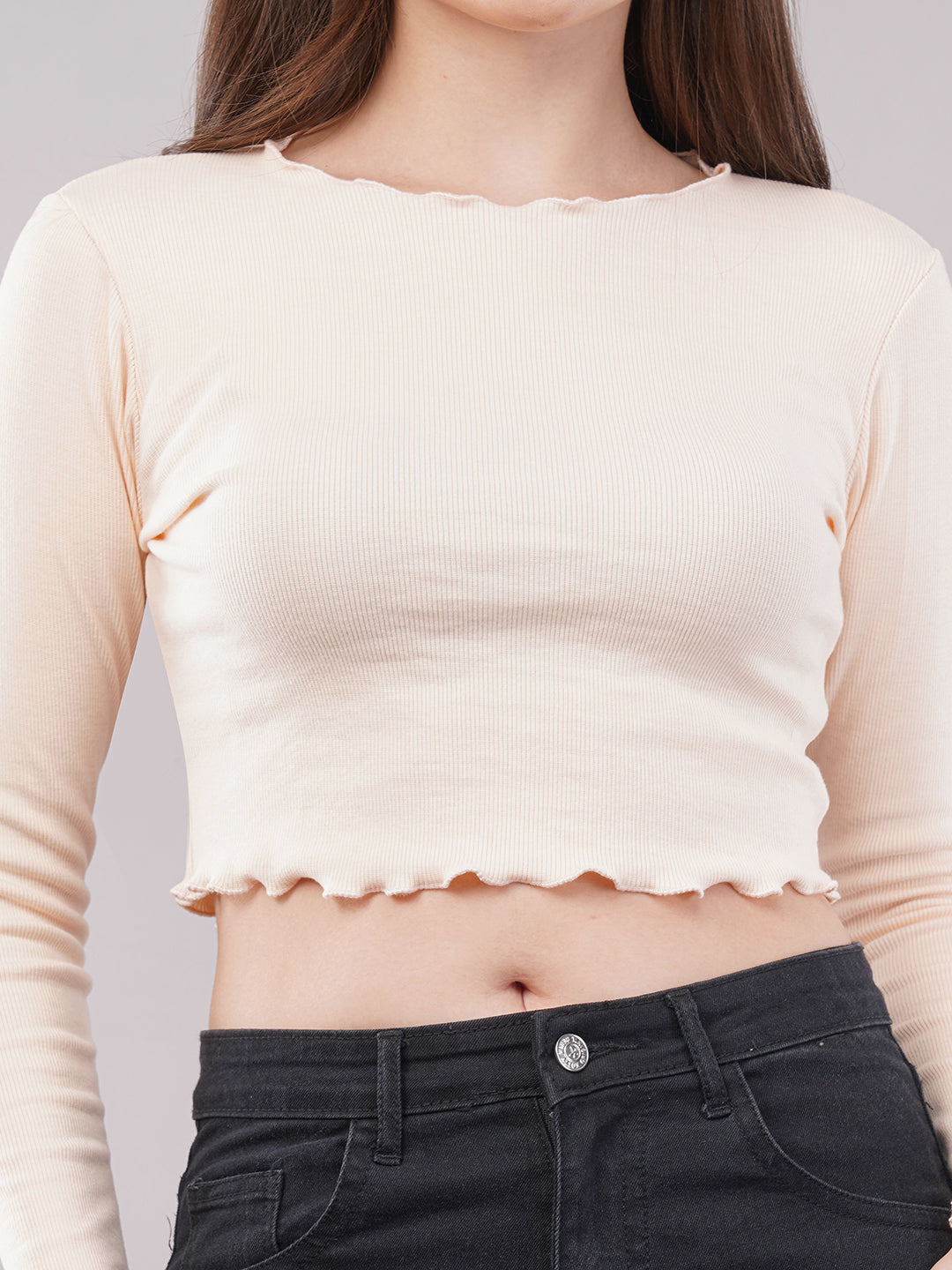 Clobug Women Cotton Blend Boat Neck Regular Full Sleeve Top