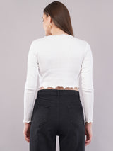 Clobug Women Cotton Blend Boat Neck Regular Full Sleeve Top