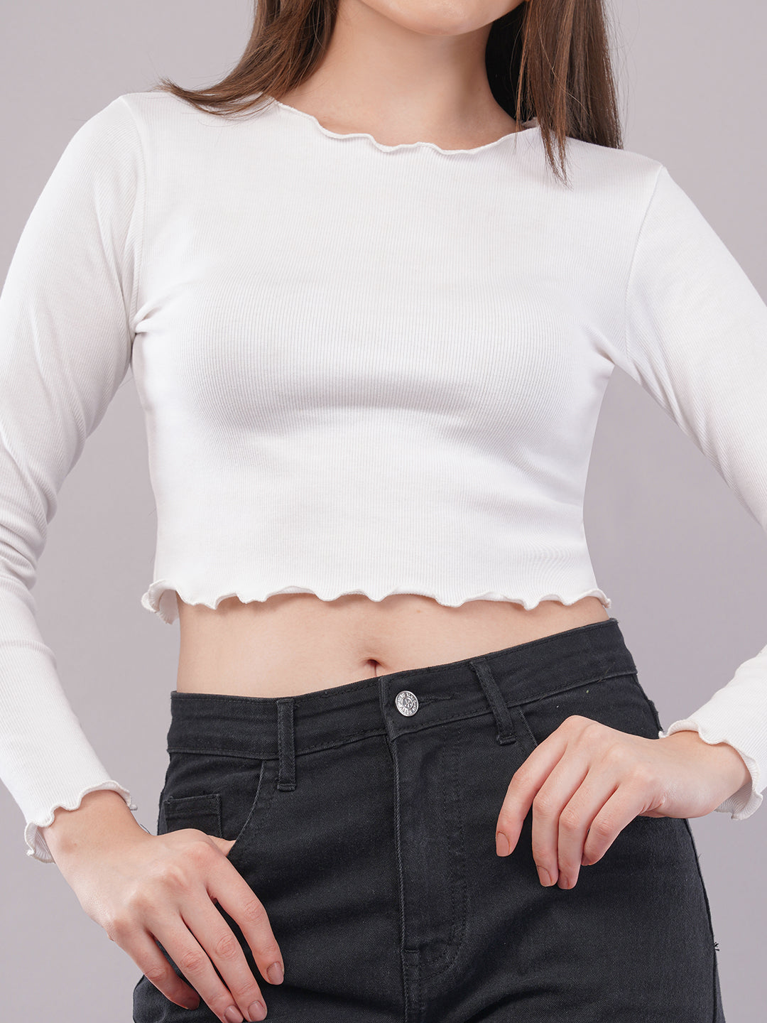 Clobug Women Cotton Blend Boat Neck Regular Full Sleeve Top