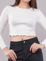 Clobug Women Cotton Blend Boat Neck Regular Full Sleeve Top