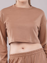 Clobug Women Cotton Blend Top With Trackpant Co-ord Set