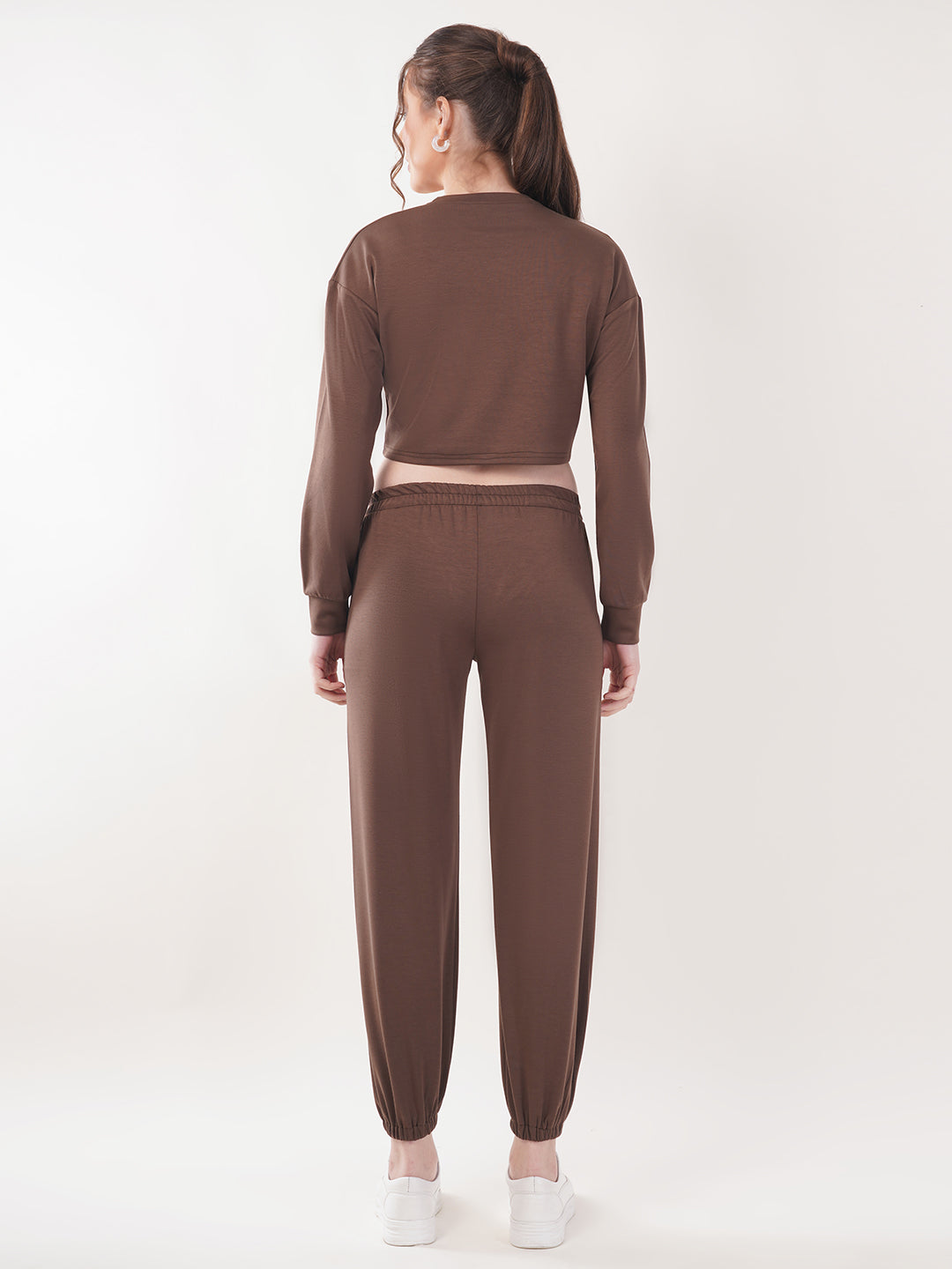 Clobug Women Cotton Blend Top With Trackpant Co-ord Set