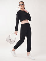 Clobug Women Cotton Blend Top With Trackpant Co-ord Set