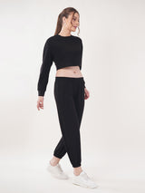 Clobug Women Cotton Blend Top With Trackpant Co-ord Set