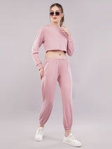Clobug Women Cotton Blend Top With Trackpant Co-ord Set