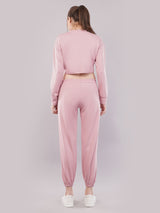 Clobug Women Cotton Blend Top With Trackpant Co-ord Set