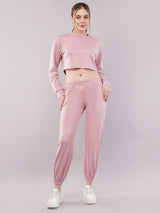 Clobug Women Cotton Blend Top With Trackpant Co-ord Set