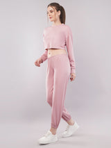 Clobug Women Cotton Blend Top With Trackpant Co-ord Set