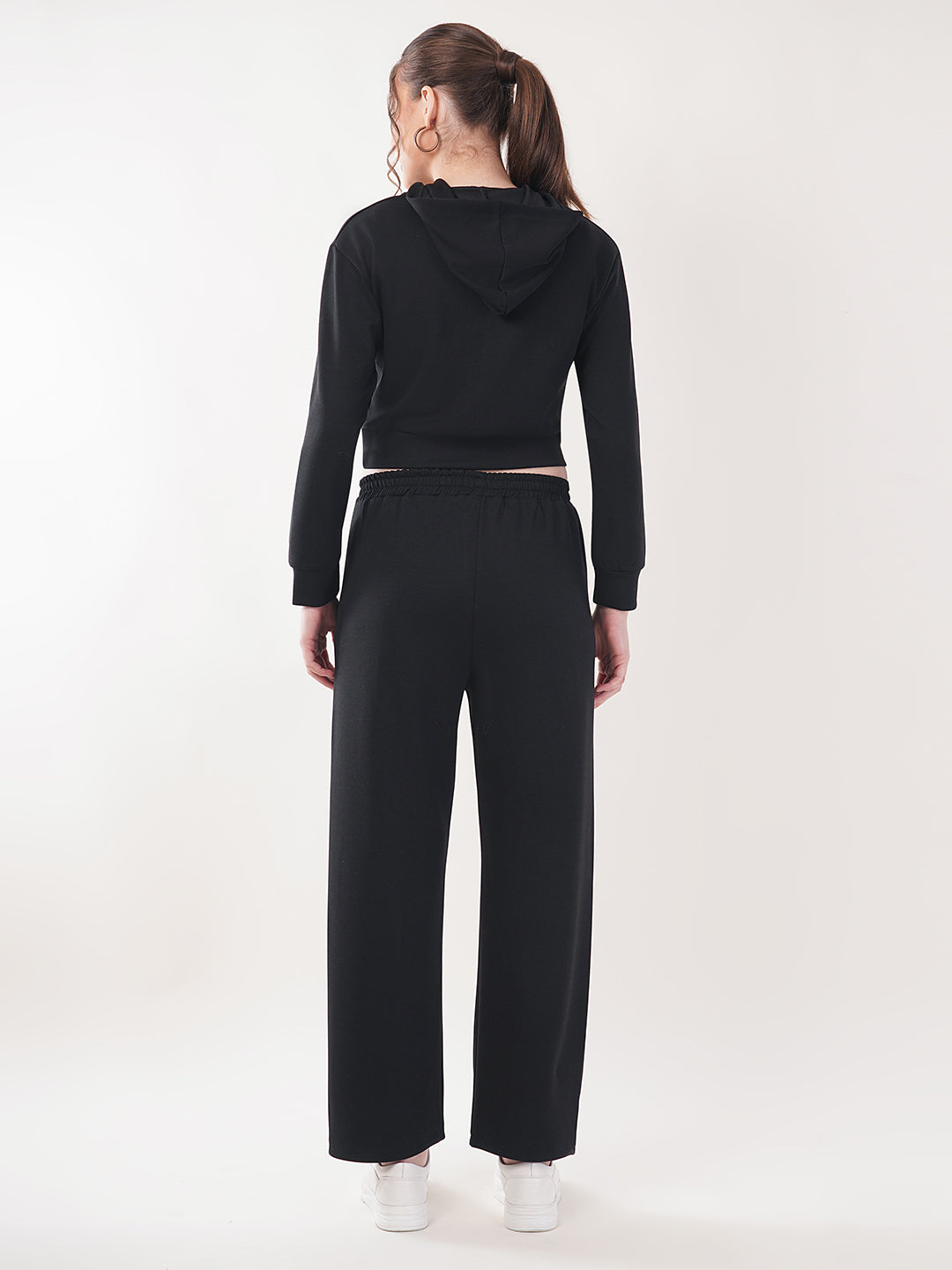 Clobug Women Cotton Blend Sweatshirt Top With Trackpant Co-ord Set