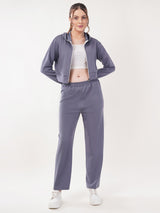 Clobug Women Cotton Blend Sweatshirt Top With Trackpant Co-ord Set