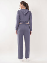 Clobug Women Cotton Blend Sweatshirt Top With Trackpant Co-ord Set