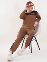Clobug Women Cotton Blend Sweatshirt With Trackpant Co-ord Set