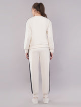 Clobug Women Cotton Blend Sweatshirt With Trackpant Co-ord Set