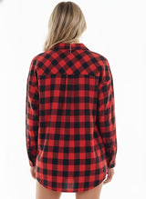 Clobug Women Check Print Full Sleeve Shirt