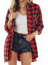 Clobug Women Check Print Full Sleeve Shirt