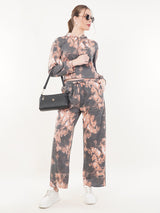 Clobug Women Cotton Blend Sweatshirt With Trackpant Co-ord Set