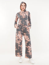Clobug Women Cotton Blend Sweatshirt With Trackpant Co-ord Set