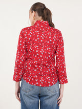 Clobug Women Floral Print Shirt