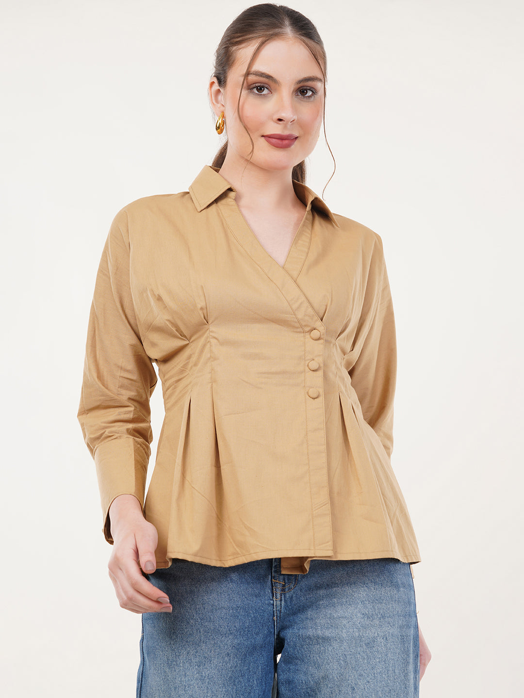 Clobug Women Beige Top