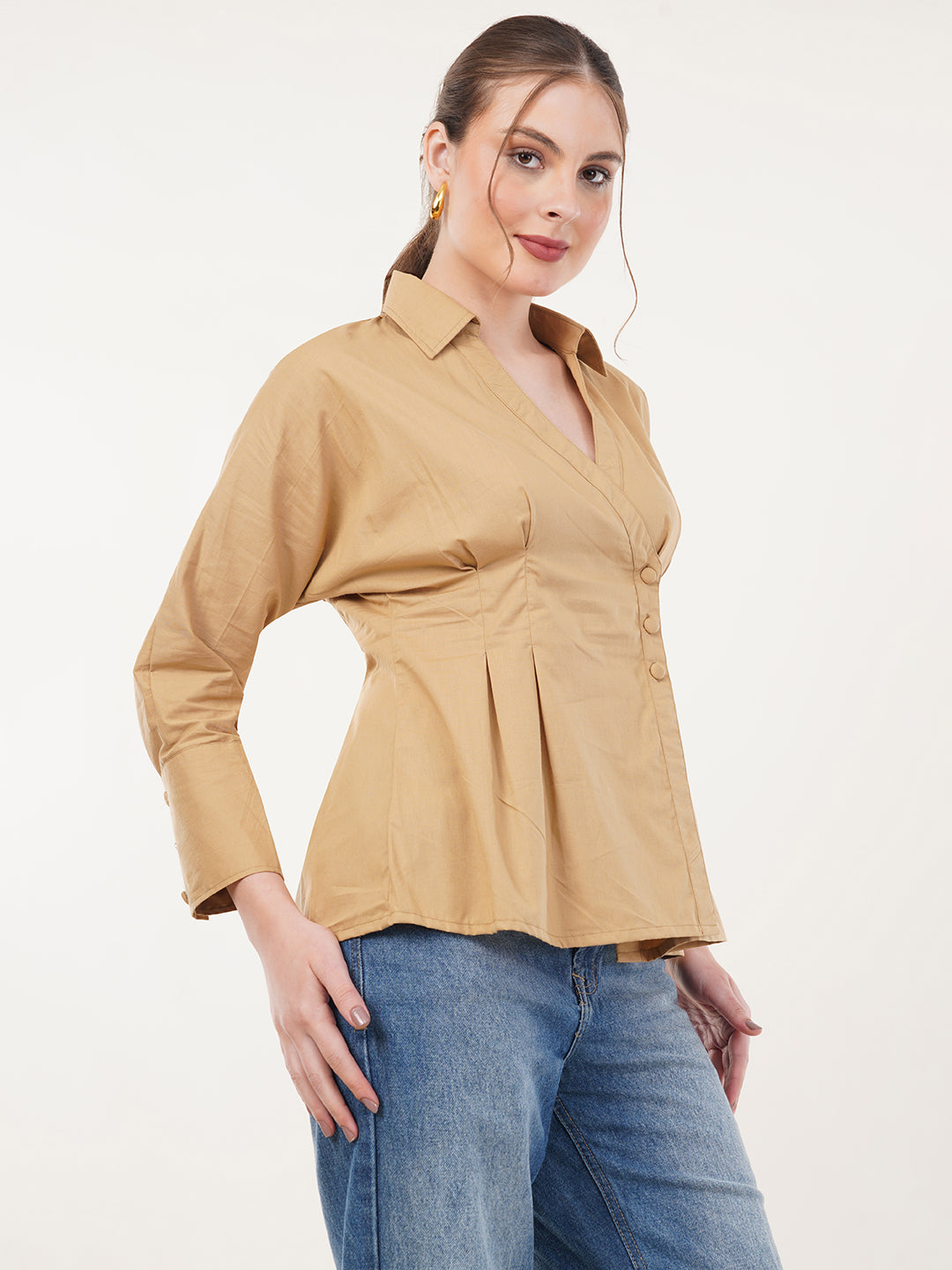 Clobug Women Beige Top