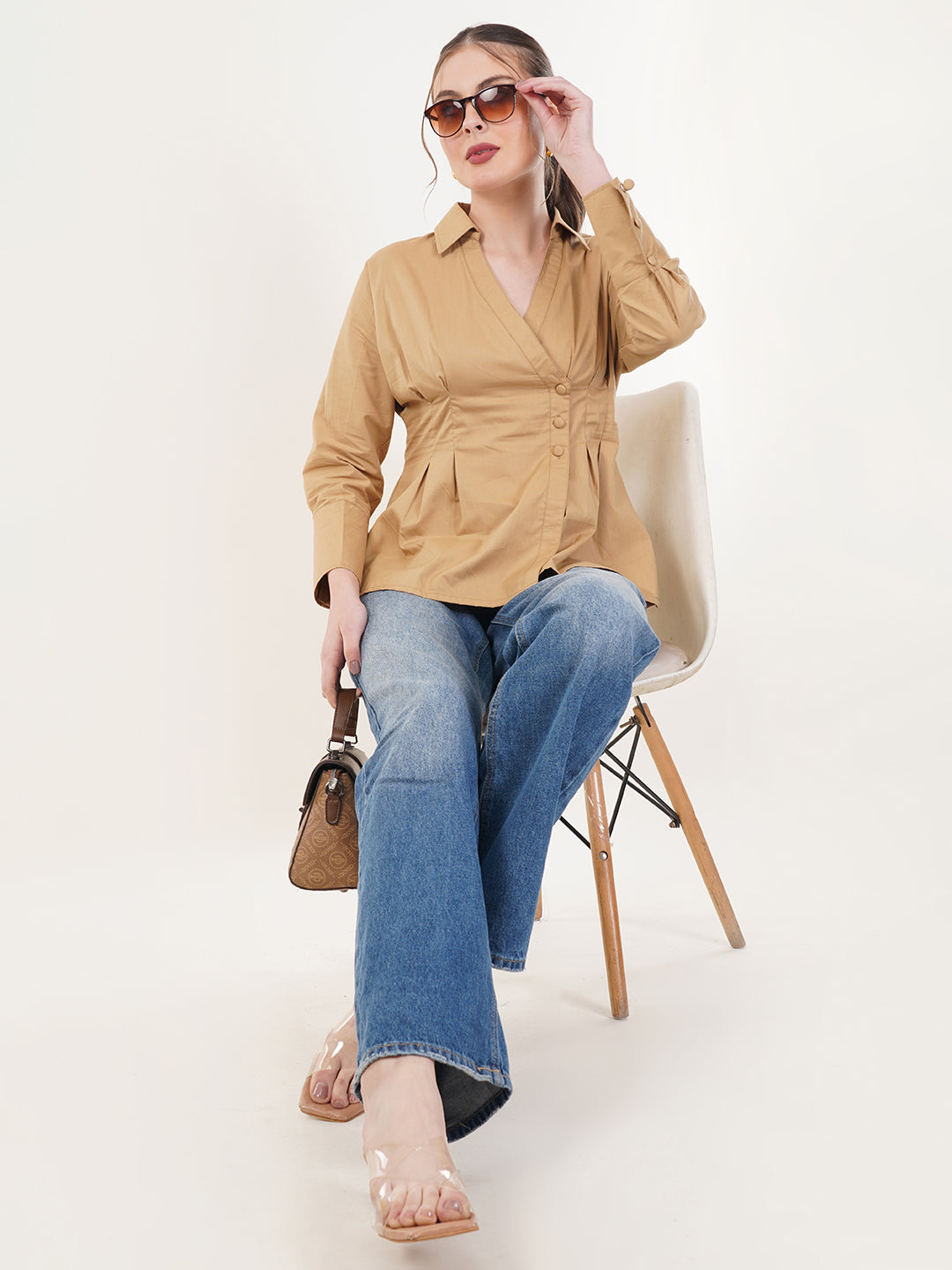 Clobug Women Beige Top
