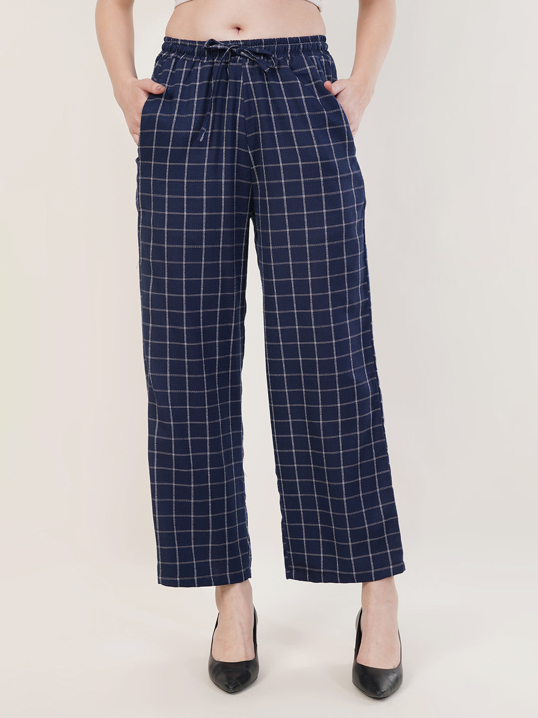 Clobug Women Cotton Blend Printed Trouser