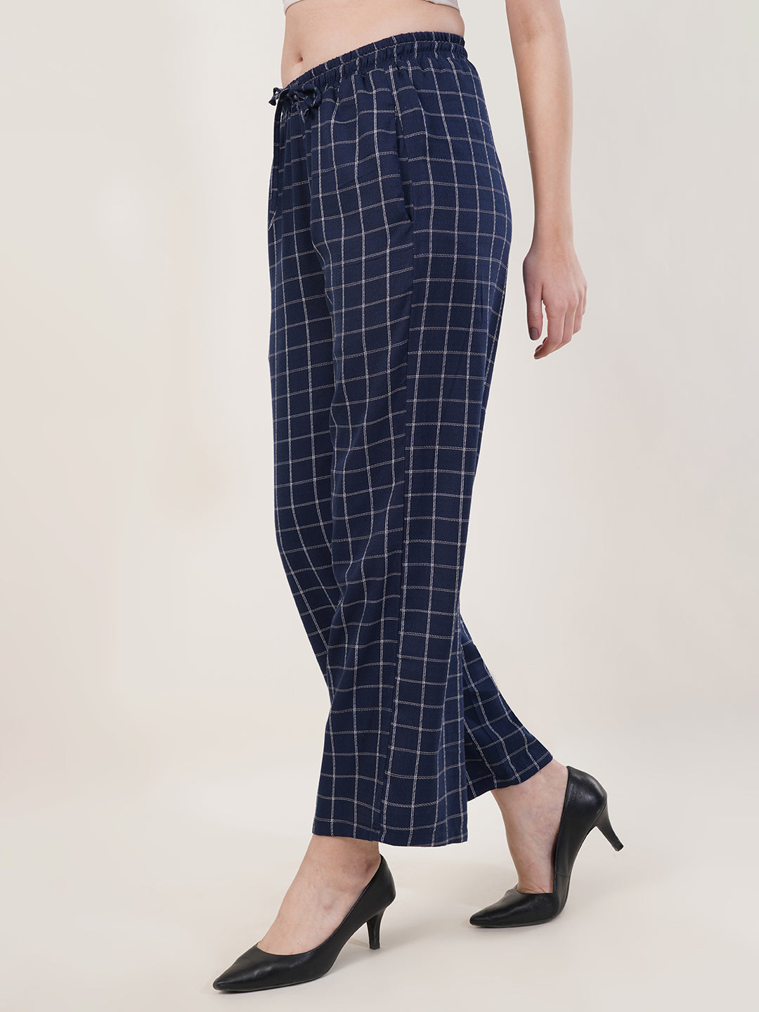 Clobug Women Cotton Blend Printed Trouser