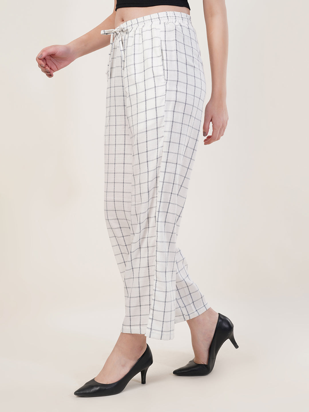 Clobug Women Cotton Blend Printed Trouser