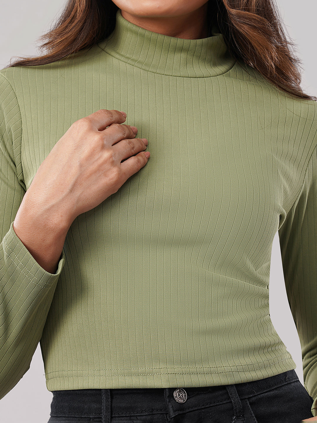 Clobug women High Neck Top