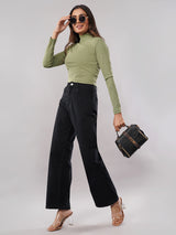 Clobug women High Neck Top