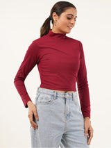 Clobug women High Neck Top
